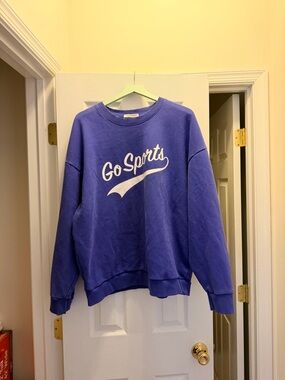 Favorite Daughter Purple 'Go Sports' Graphic Crewneck Sweatshirt